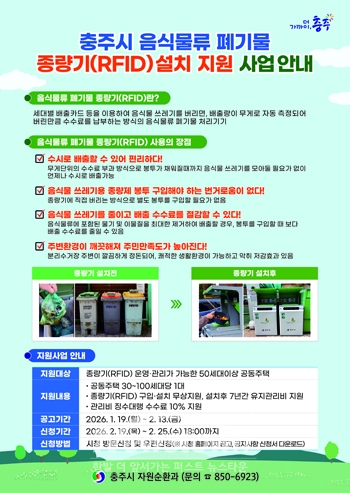 음식물류 폐기물 종량기(RFID) 설치 지원 사업