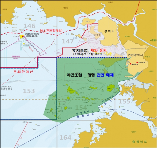 야간조업 규제완화 해역도 / 인천시청
