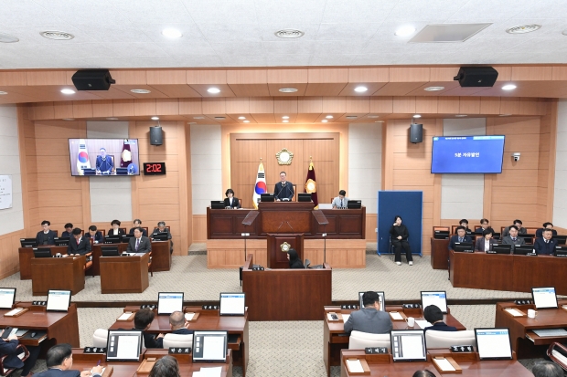 제276회 김해시의회 임시회 2차 본회의 모습/사진 김해시의회제공