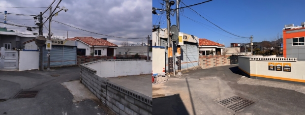 조성사업 마을 전,후 모습/사진 양산시제공