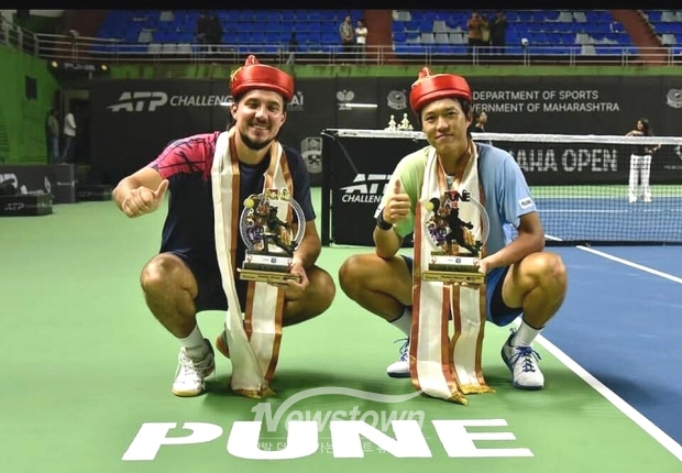 ATP CH75 PMR 마하오픈 복식 우승(패트릭 니클라스 살미넨(핀란드) / 남지성 선수(한국) / 당진시 제공)