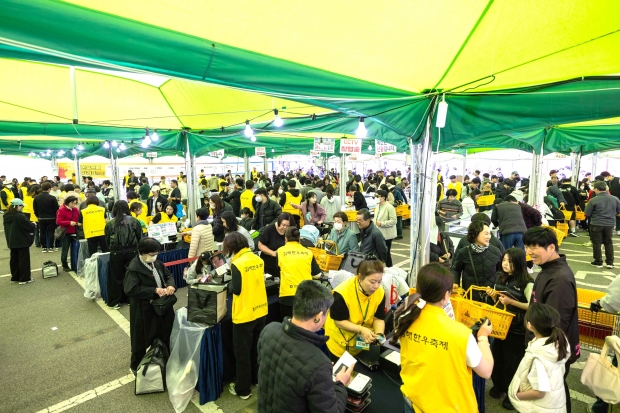 제2회 김해한우축제 한우판매 내부모습/사진 김해시제공