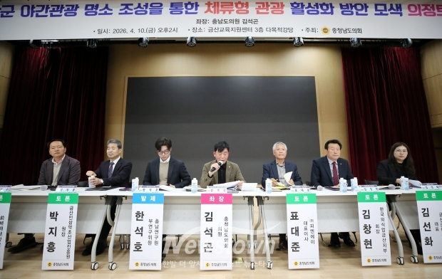 금산군 야간관광명소 조성을 통한 체류형 관광 활성화 방안 모색을 위한 의정토론회(사진 / 충청남도의회 제공)