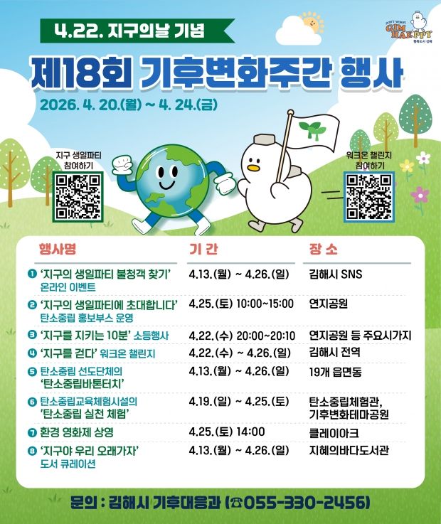 기후변화주간 홍보 이미지/김해시제공
