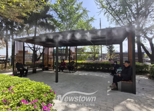 화도진 공원 내 쿨링포크 설치 모습 / 인천 동구