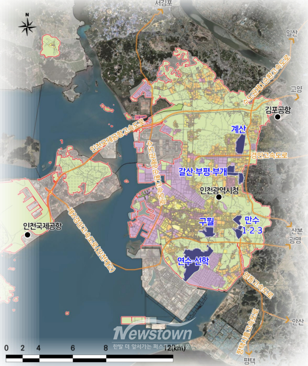 노후계획도시 사업지구 현황 / 인천시