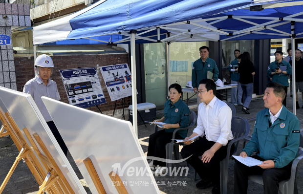 폭염특보 대응 주요 건설사업장·취약시설 긴급 현장점검(사진 / 충주시 제공)
