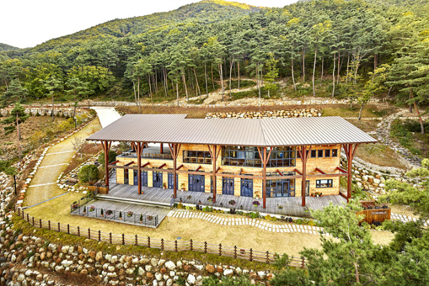 울창한 산림 속에 자리한 산청군 금서 치유의 숲 전경./사진=경상남도