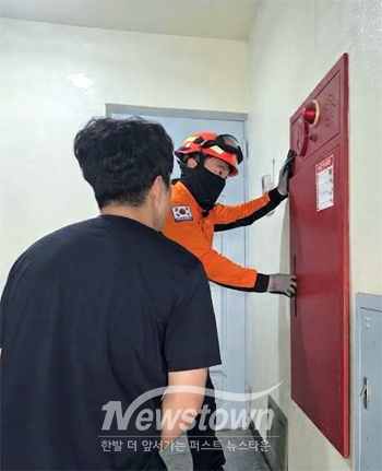 노후아파트 소방훈련(사진 / 천안동남소방서 제공)