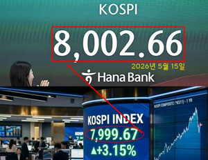 코스피, 8,000 돌파, ‘꿈의 8천 시대’ 개막