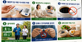 ‘뇌졸중’ 위험 감소를 위한 실천 6가지
